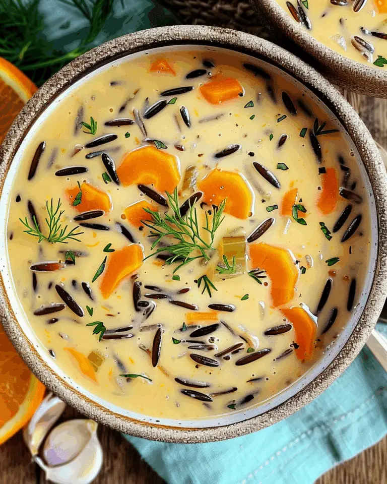 Creamy Autumn Wild Rice Soup for Cozy Comfort on Chilly Days