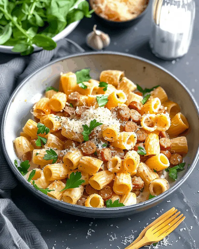 Creamy Sausage Rigatoni Pasta Recipe