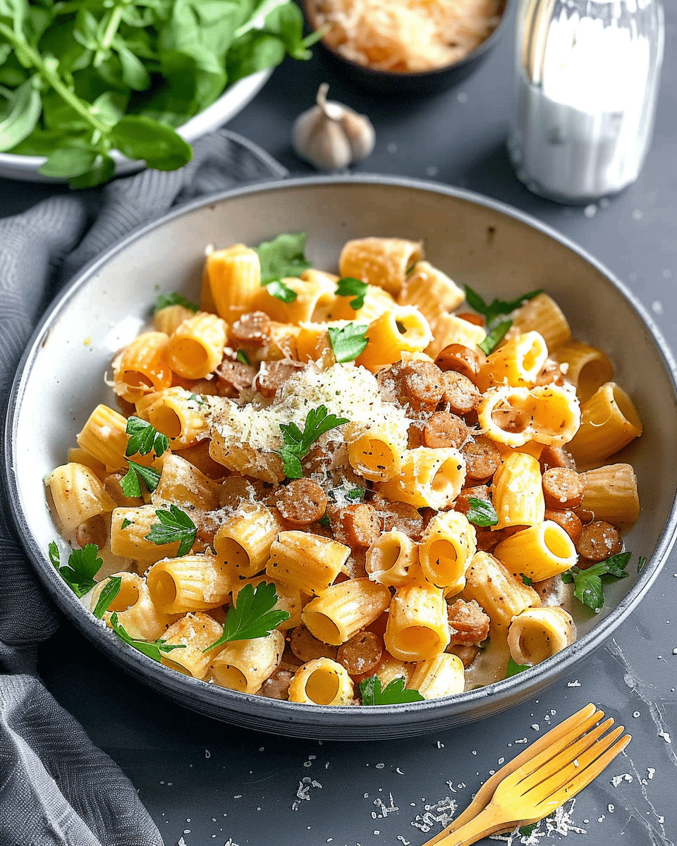 Creamy Sausage Rigatoni Pasta Recipe