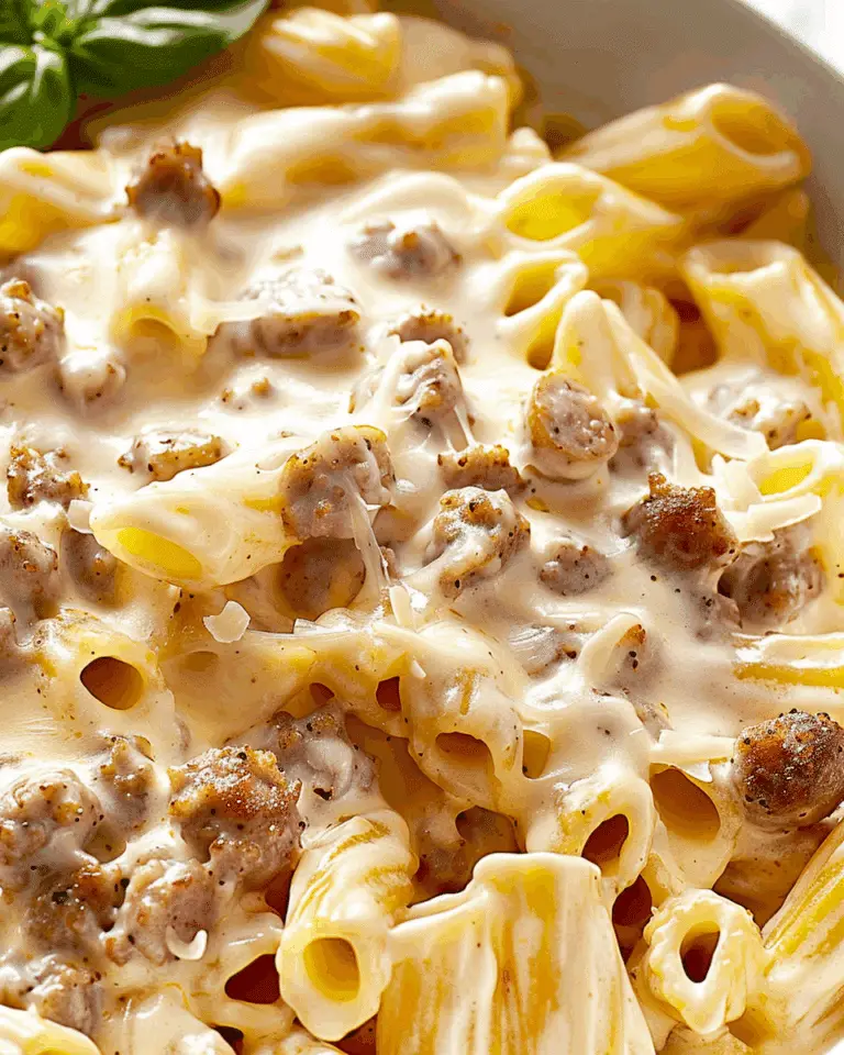 Creamy Sausage Rigatoni Pasta Recipe