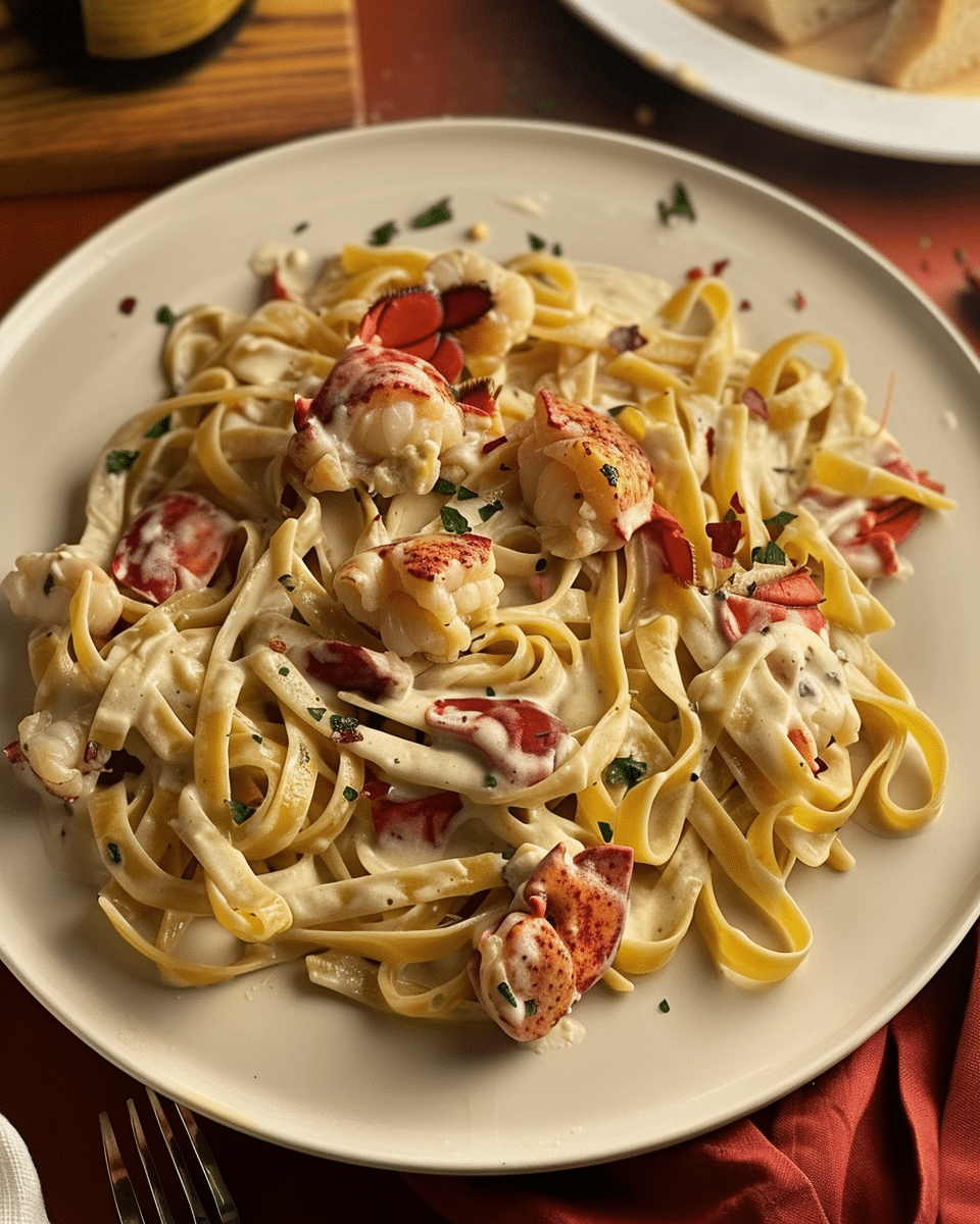 Creamy Tuscan Lobster Pasta