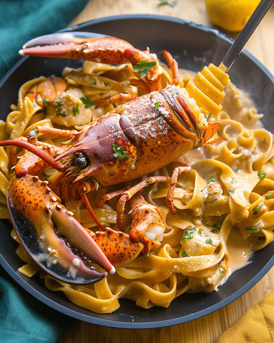 Creamy Tuscan Lobster Pasta