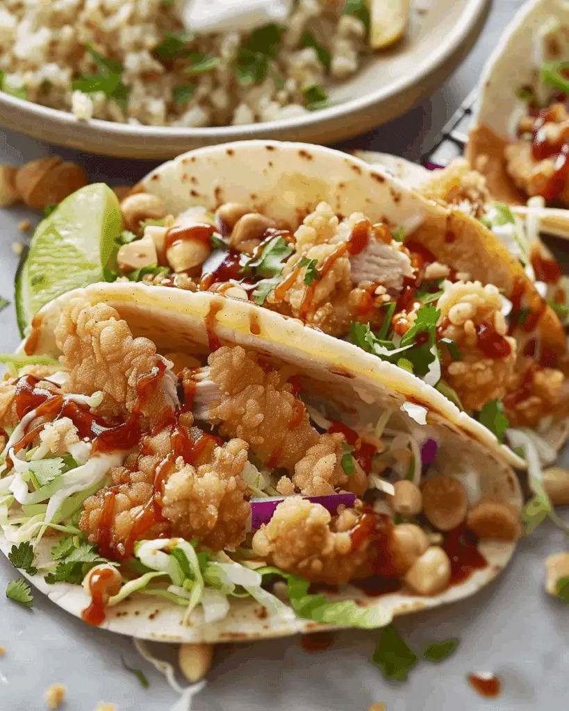 Crispy Chicken Wonton Tacos