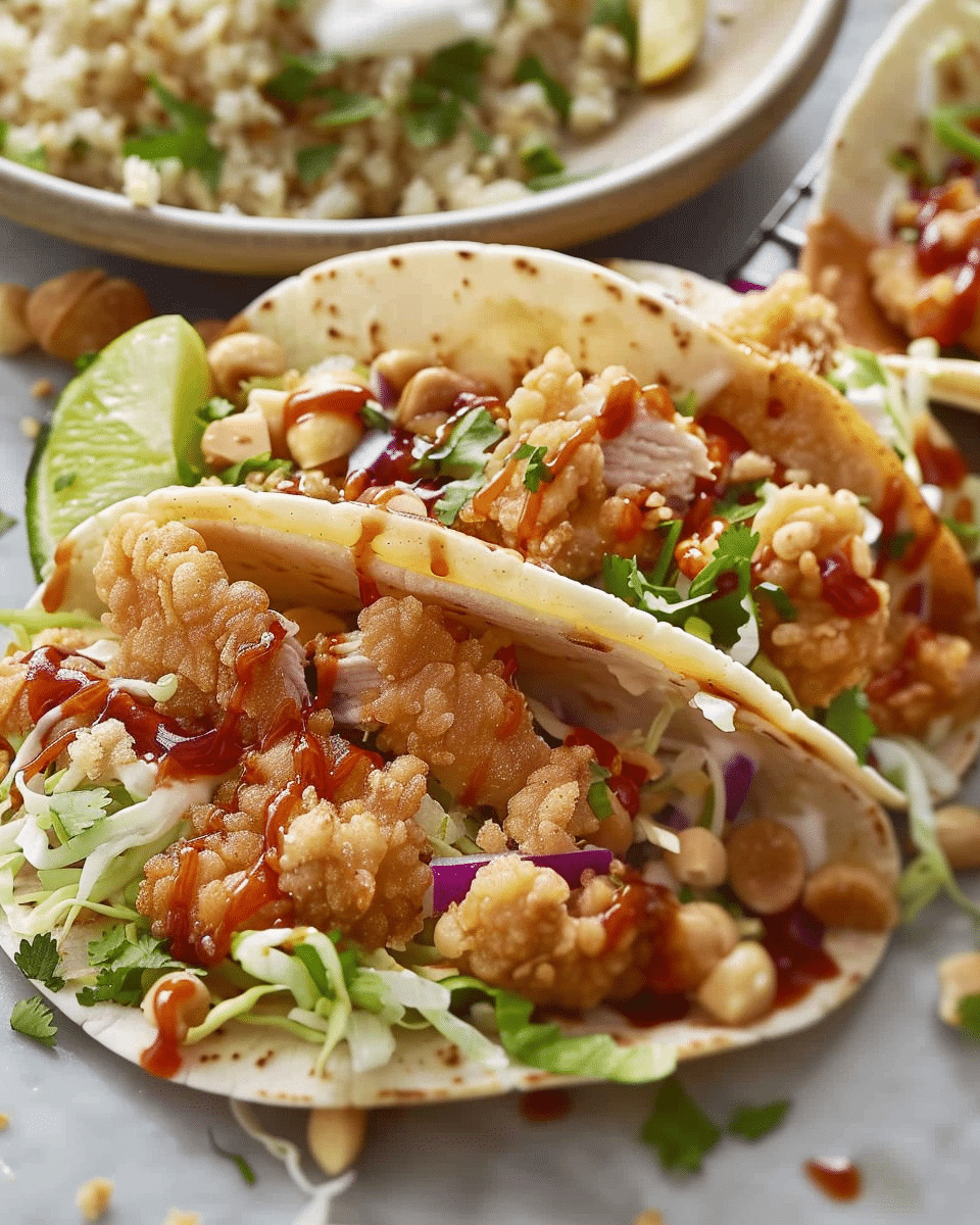 Crispy Chicken Wonton Tacos