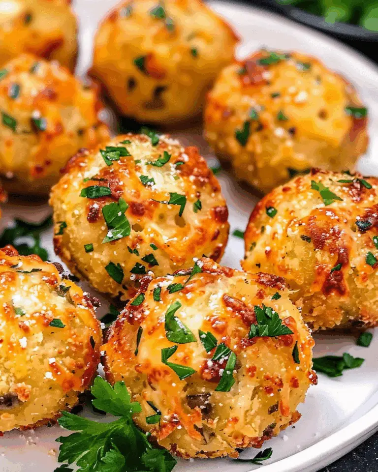 Crispy Potato & Cheese Bombs with Garlic Butter