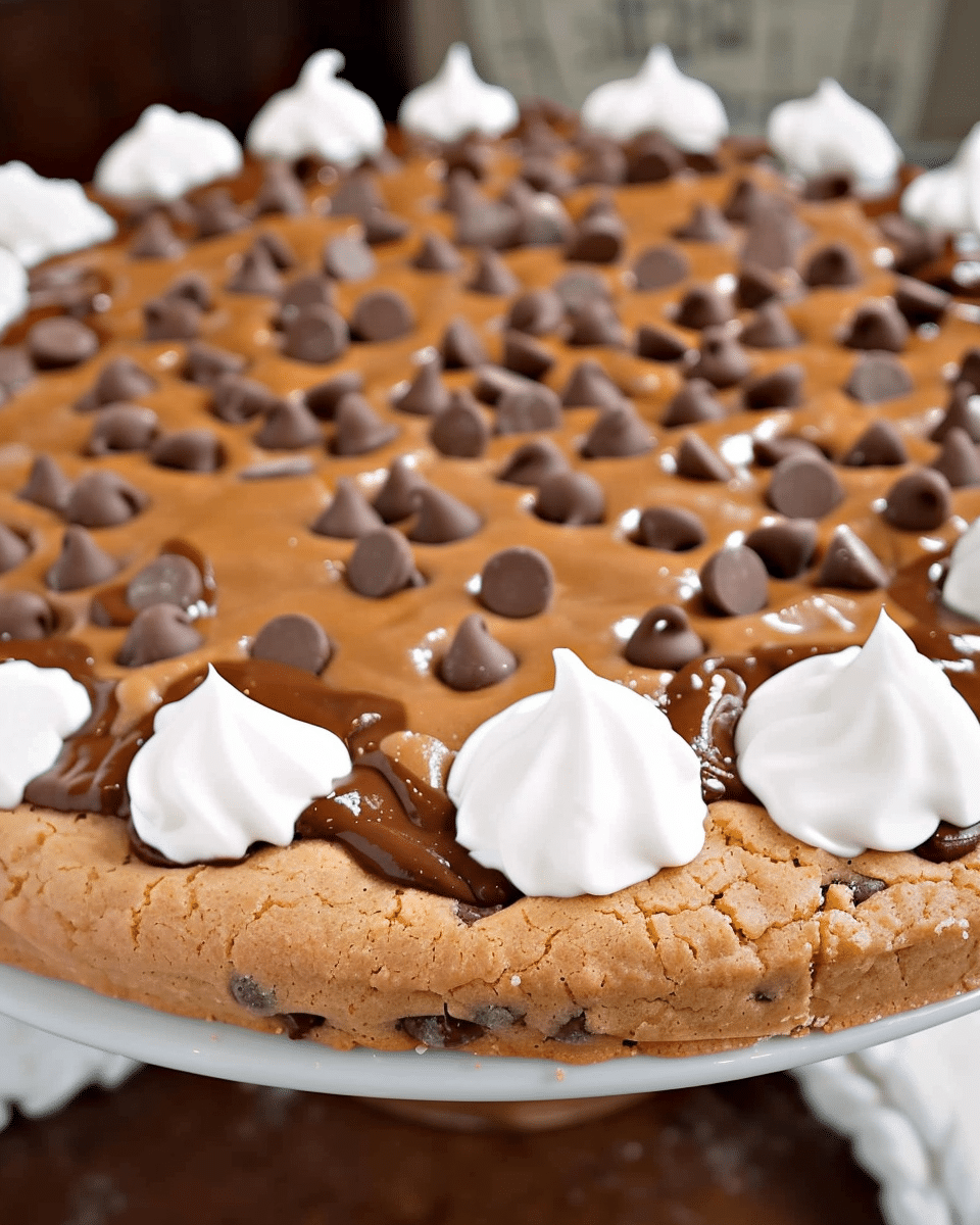 Easy Chocolate Chip Cookie Pizza