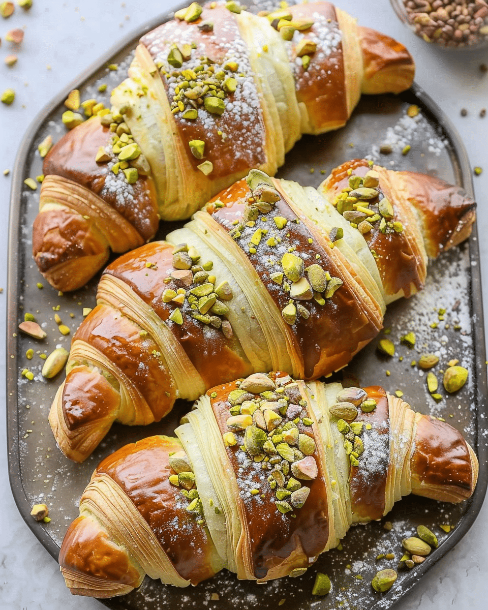 Easy Pistachio Croissants