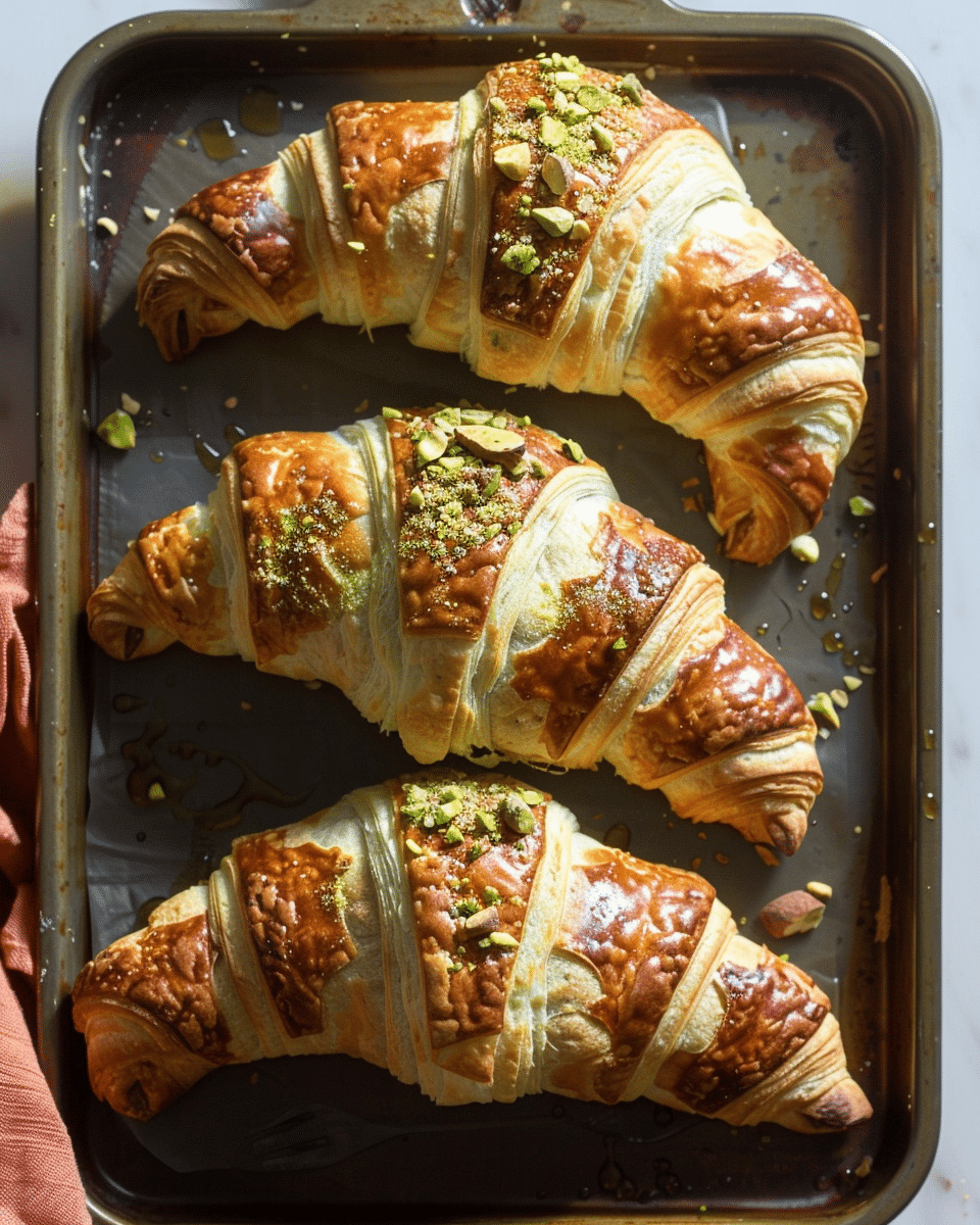 Easy Pistachio Croissants