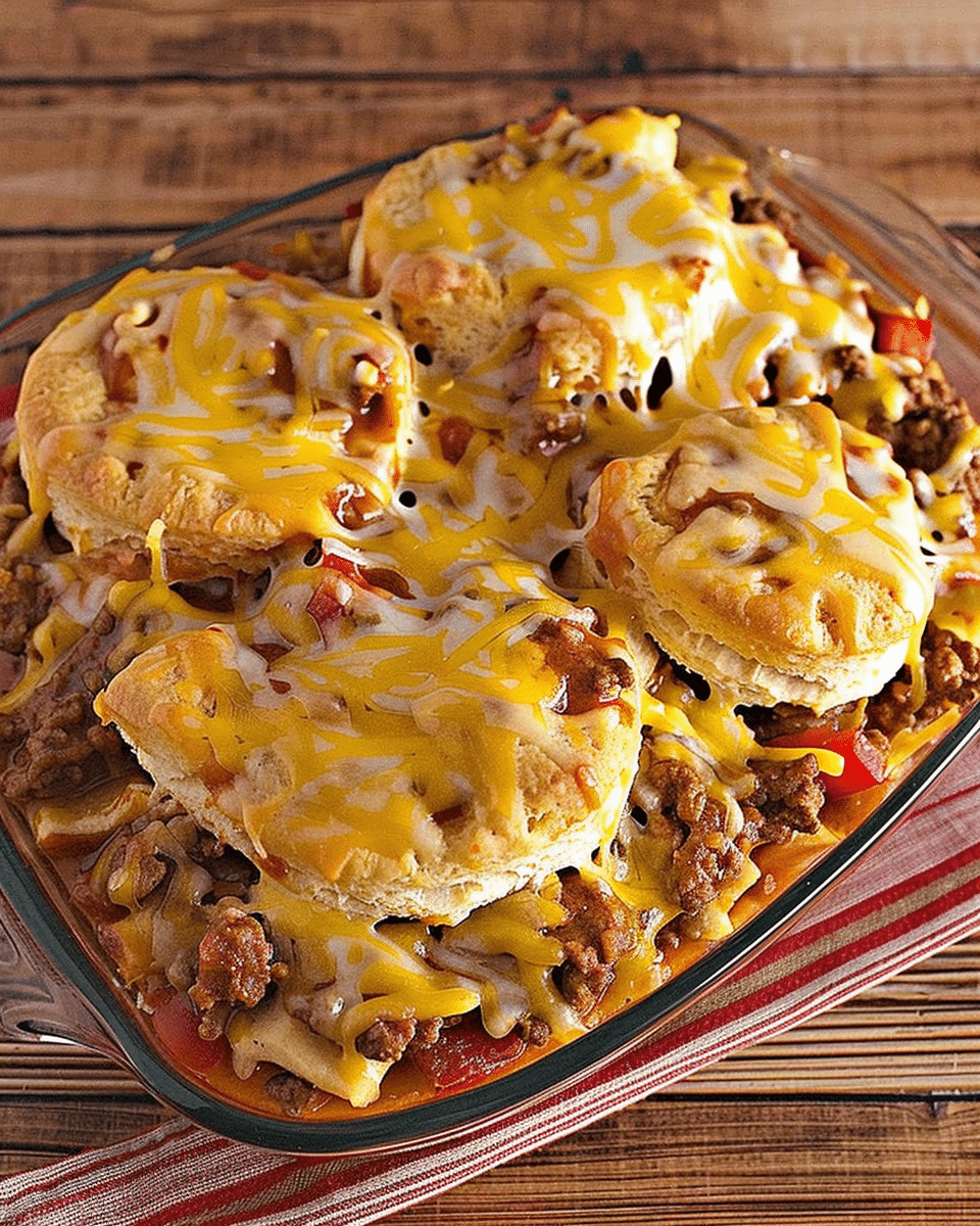 Easy and Delish Sloppy Joe Biscuit Casserole Recipe