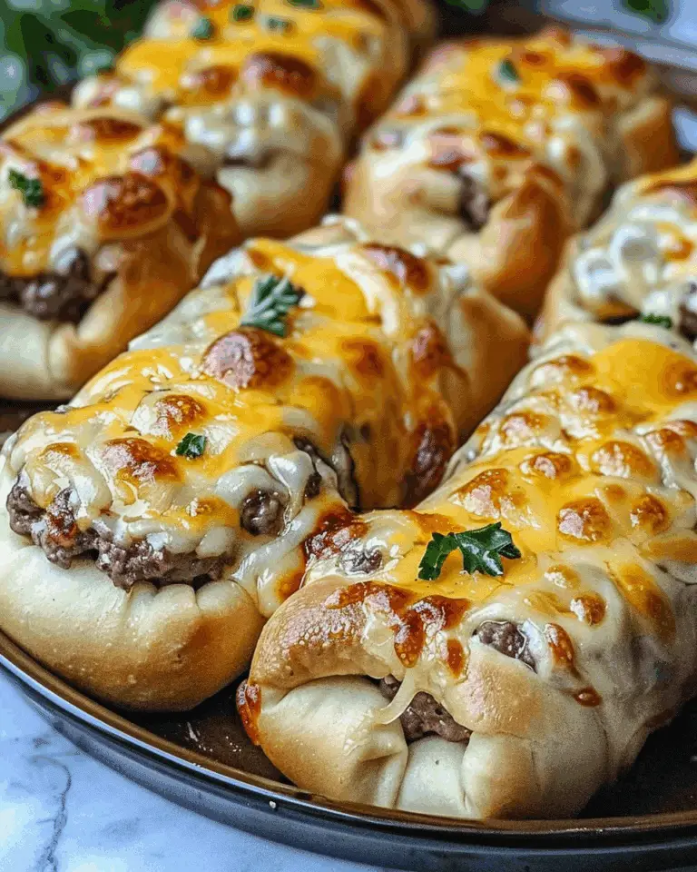 Garlic Butter Beef Cheeseburger Rollups