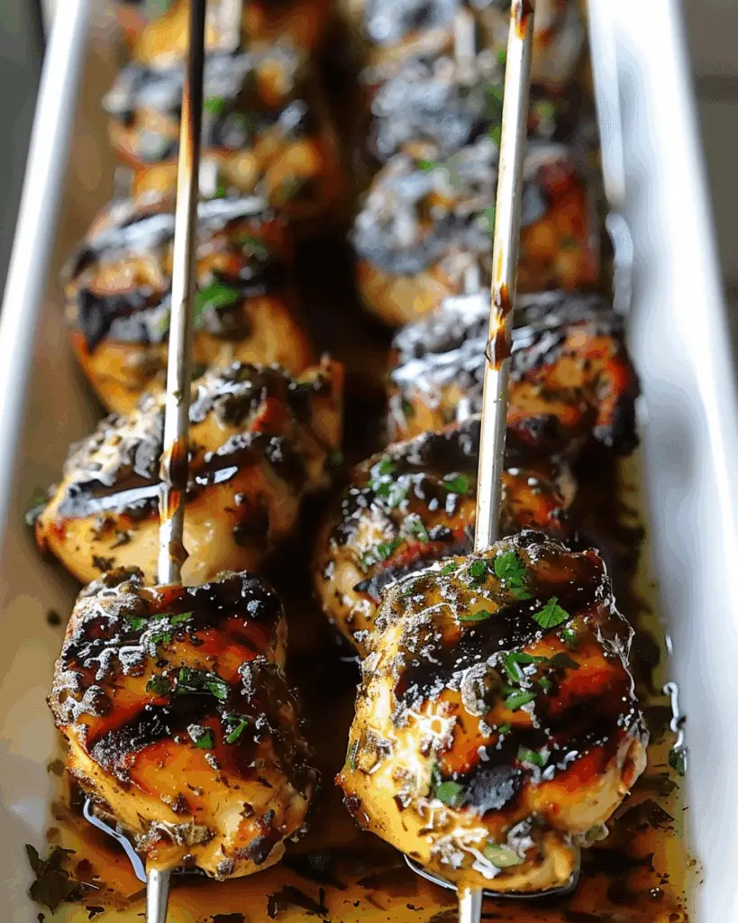 Greek Chicken Souvlaki with Maple Garlic Glaze