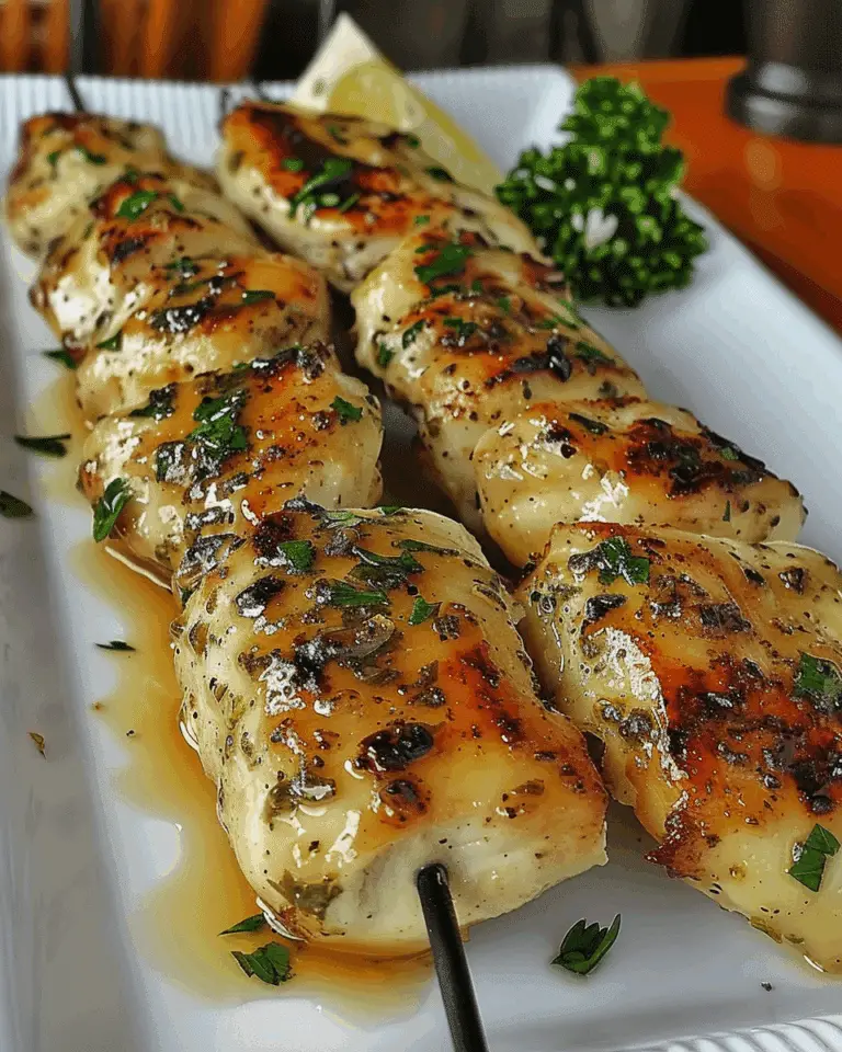 Greek Chicken Souvlaki with Maple Garlic Glaze