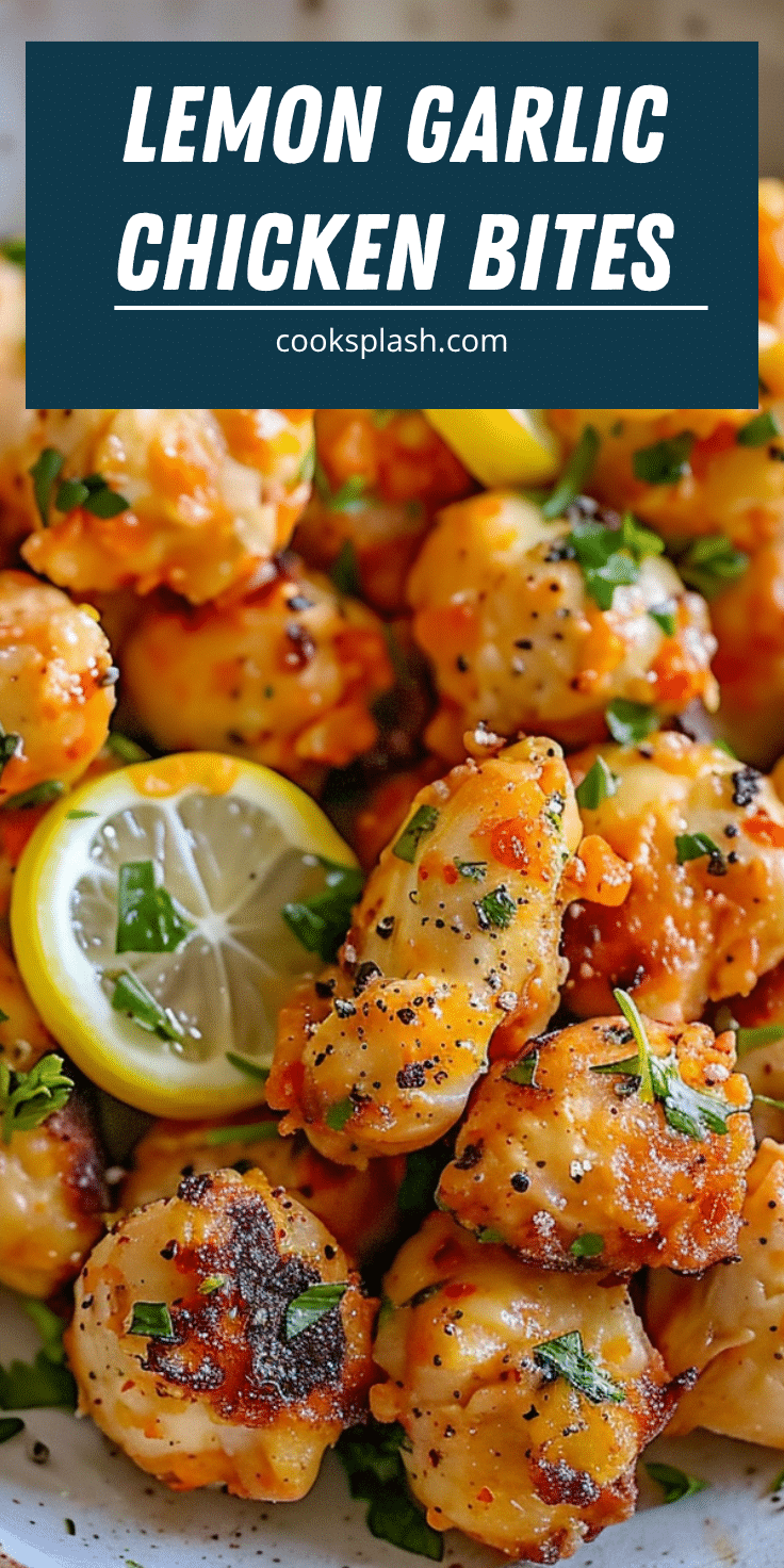 Lemon Garlic Chicken Bites | Cook Splash
