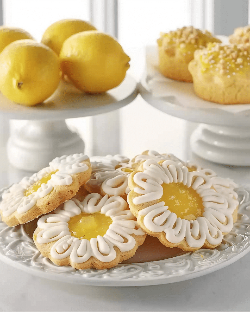 Lemon Curd Linzer Cookies