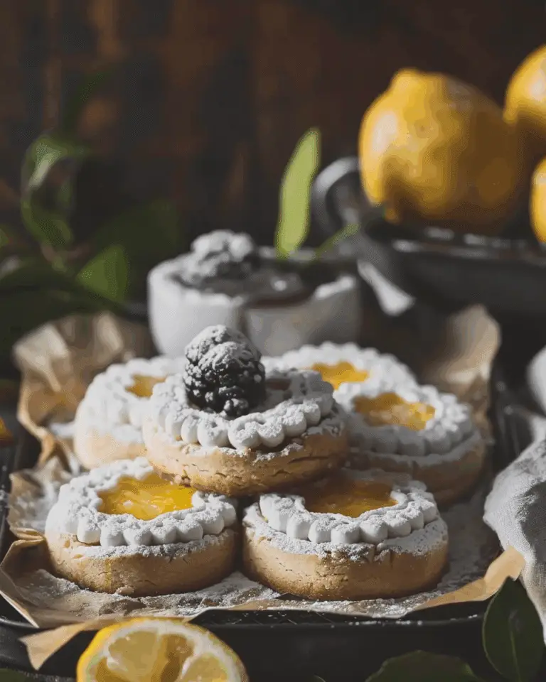Lemon Curd Linzer Cookies