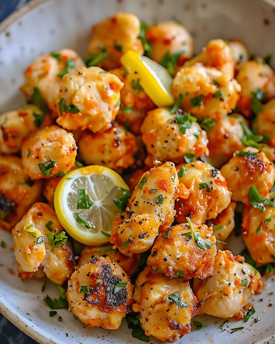 Lemon Garlic Chicken Bites