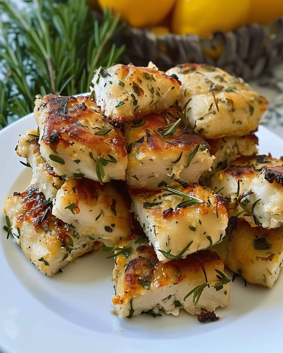 Lemon Garlic Chicken Bites