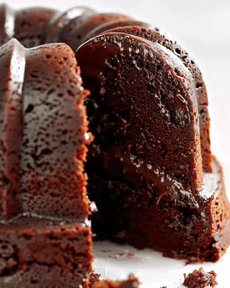 Moist Chocolate Bundt Cake with Ganache