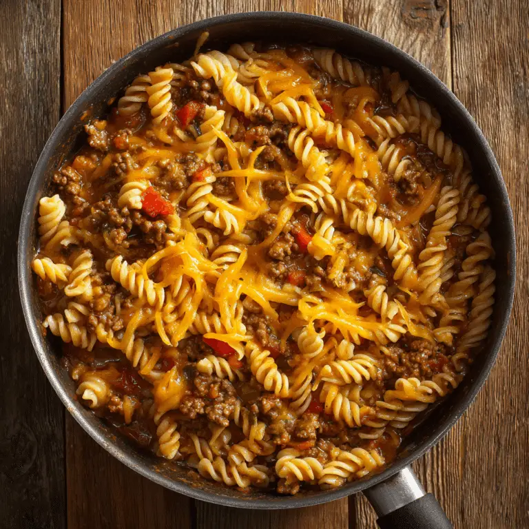 One-Pot Beef And Cheddar Ranch Pasta Recipe