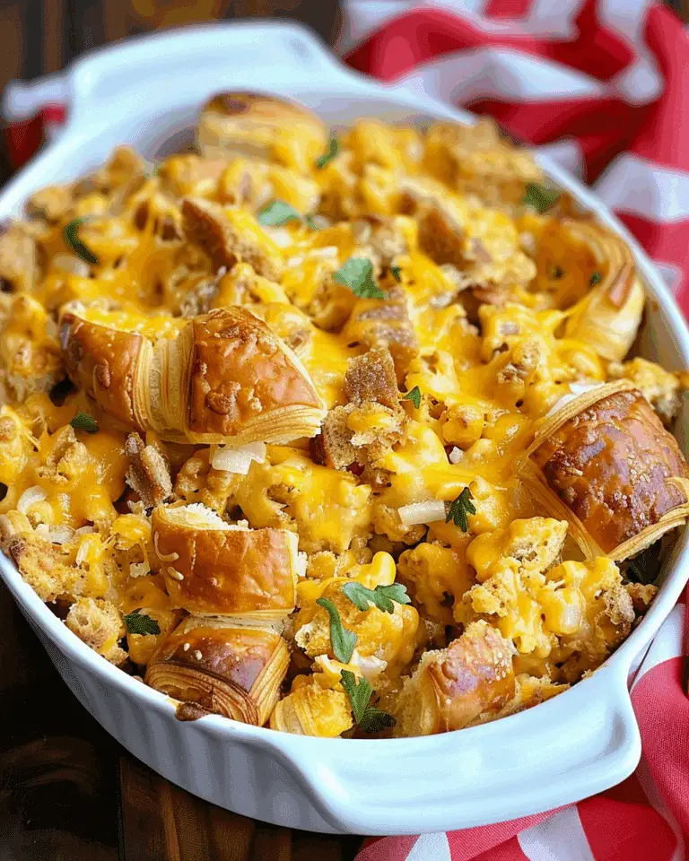 Overnight Croissant Breakfast Casserole