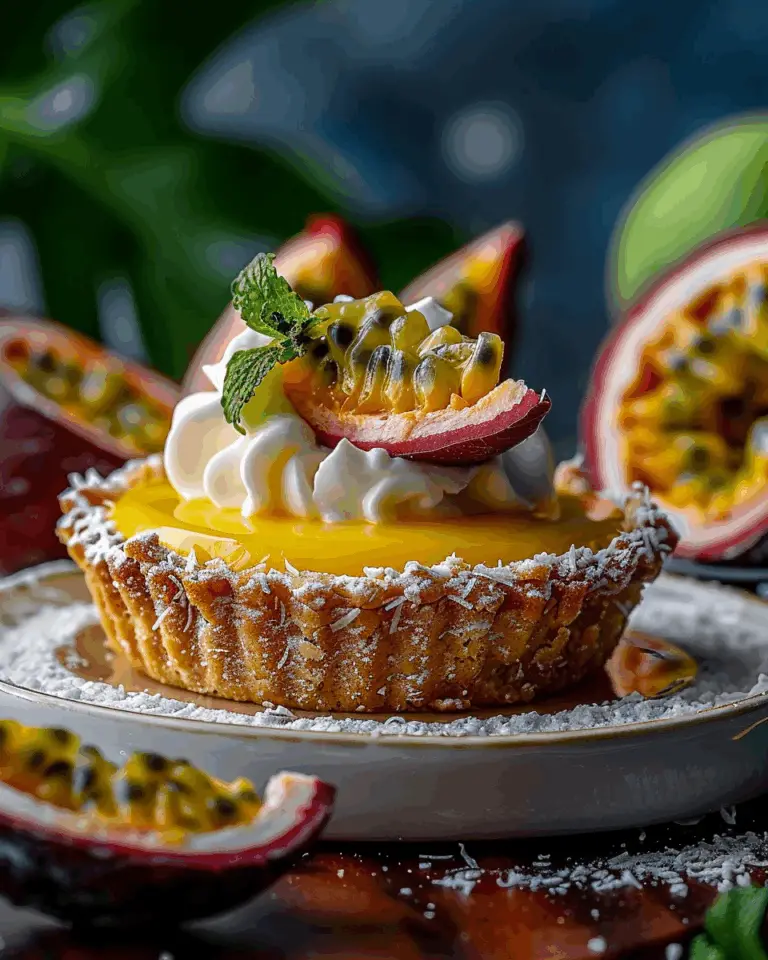 Passionfruit Cream Tart With Coconut Crust
