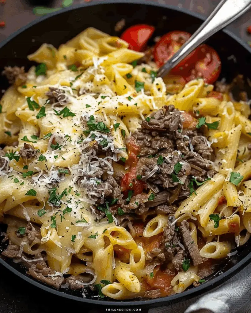 Philly Cheesesteak Pasta