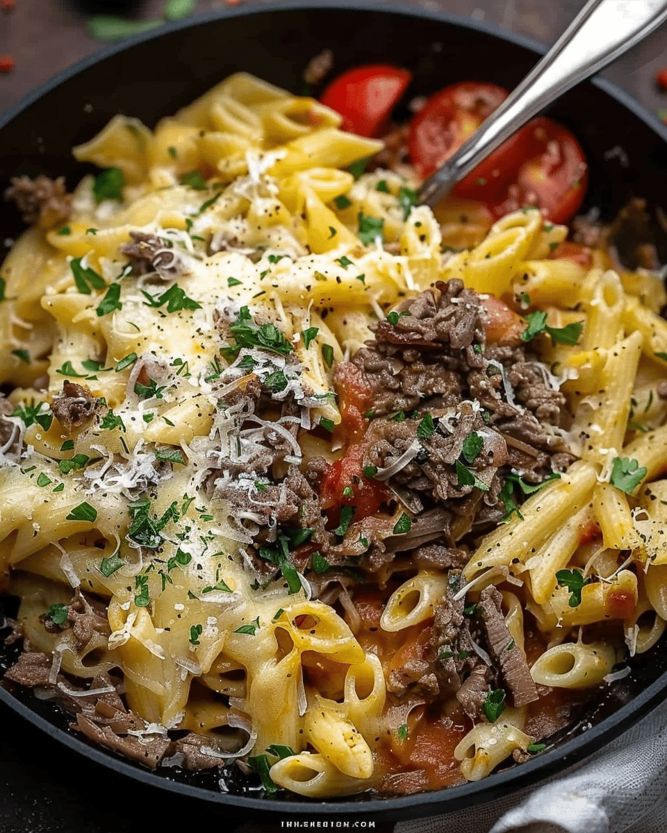 Philly Cheesesteak Pasta