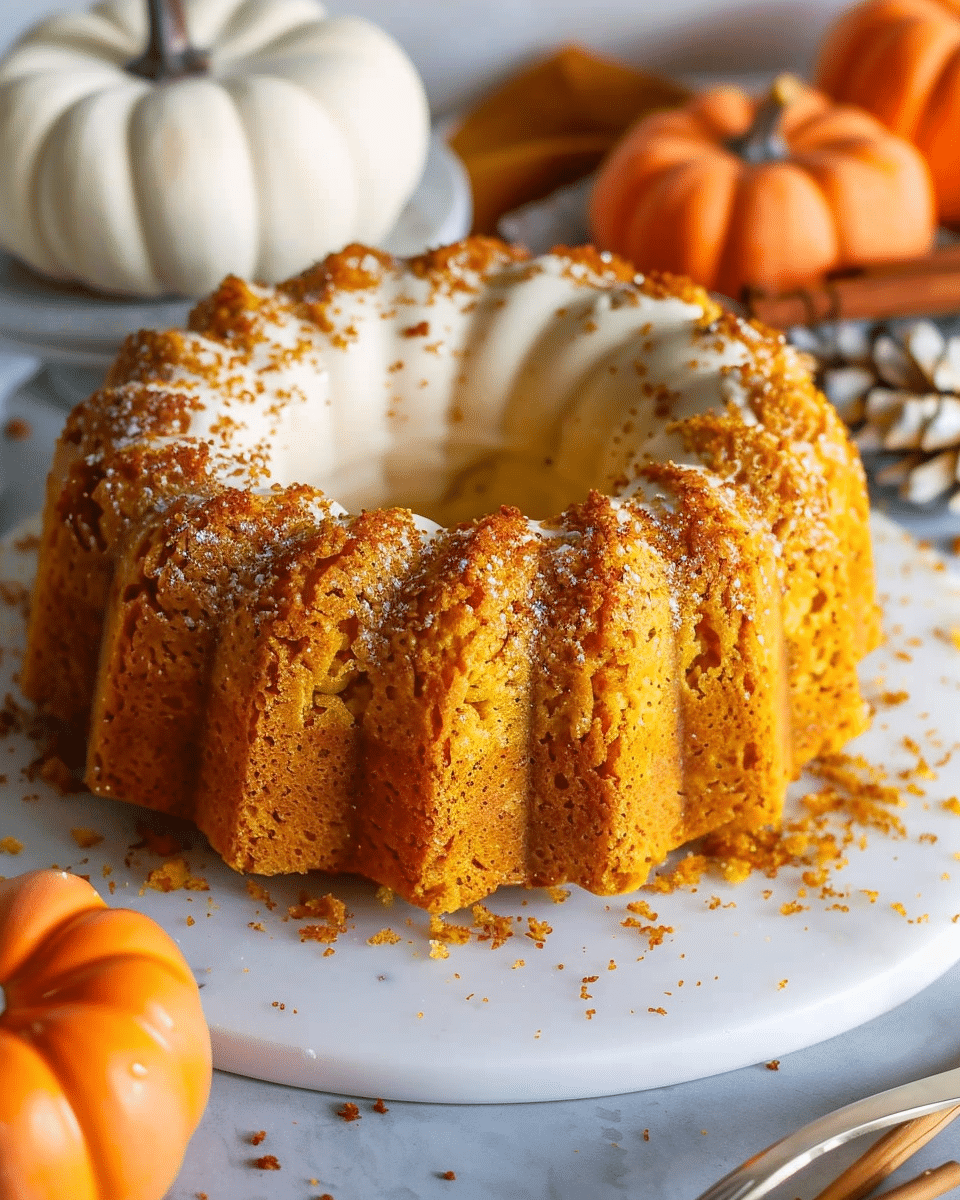 Pumpkin Bundt Cake with Cake Mix