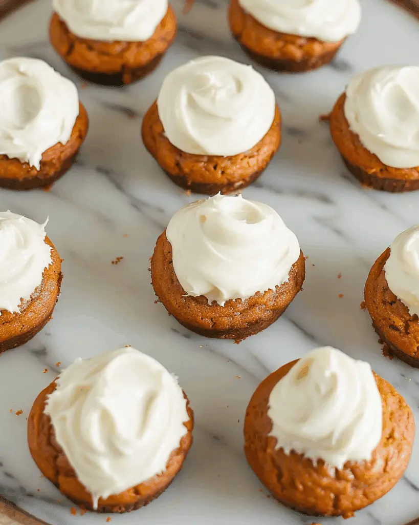 Pumpkin Cookies With Cream Cheese Frosting