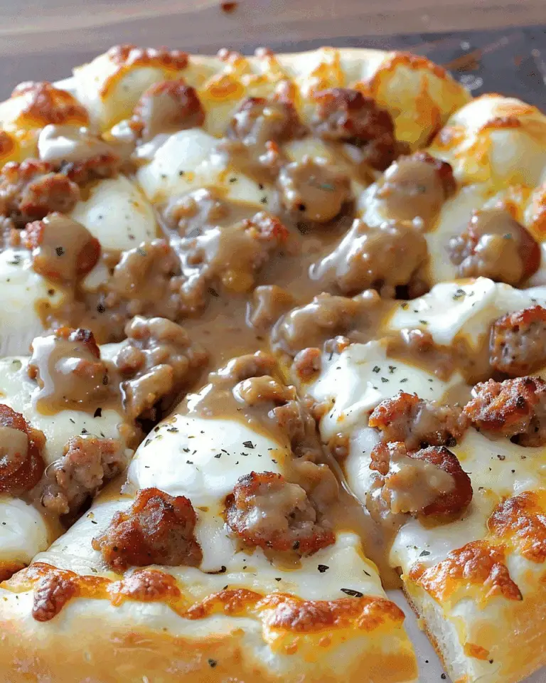 Sausage Gravy Breakfast Pizza