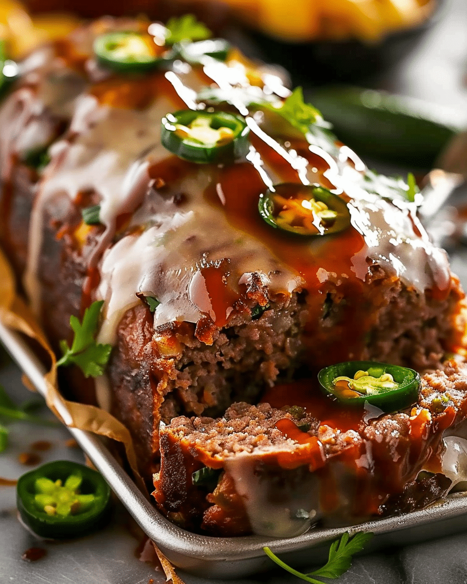 Smoky Jalapeño Popper Meatloaf With Ranch Drizzle