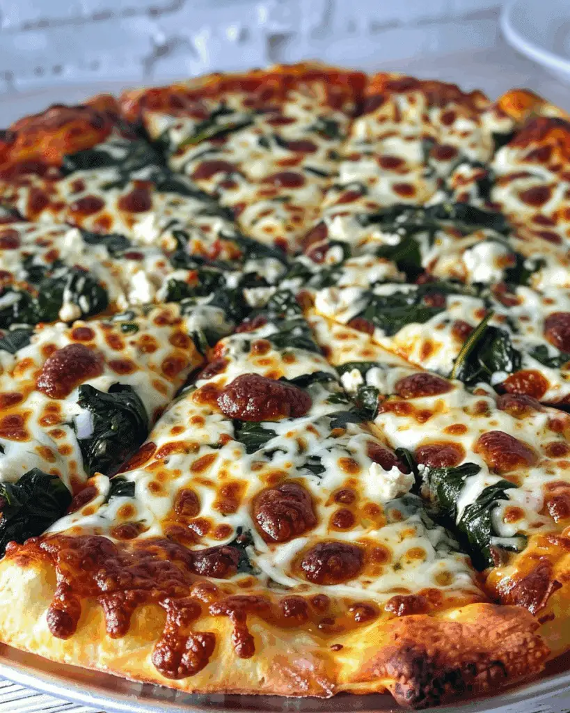 Spinach Pizza on Cottage Cheese Crust: A Protein Masterpiece