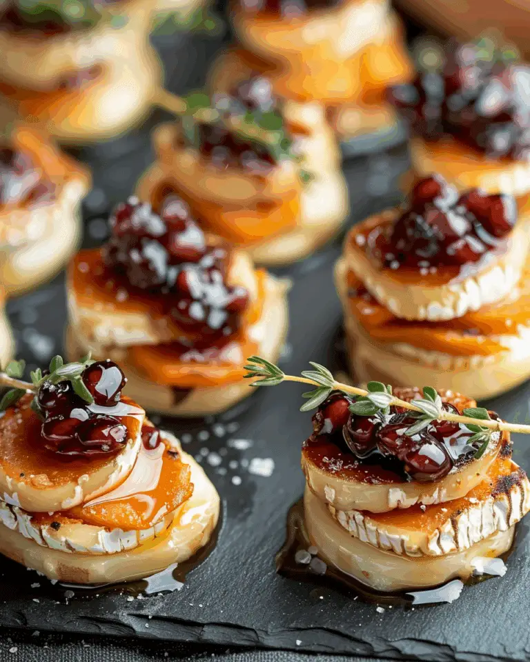 Sweet Potato Brie Rounds: Cranberry Pecan Appetizer