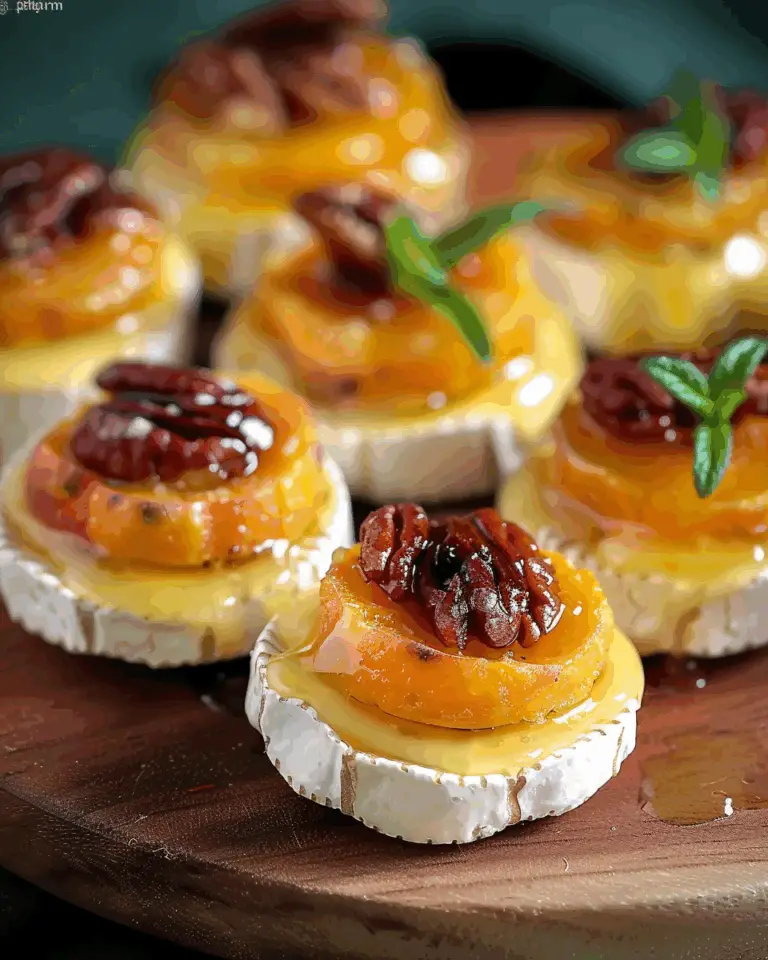 Sweet Potato Brie Rounds: Cranberry Pecan Appetizer