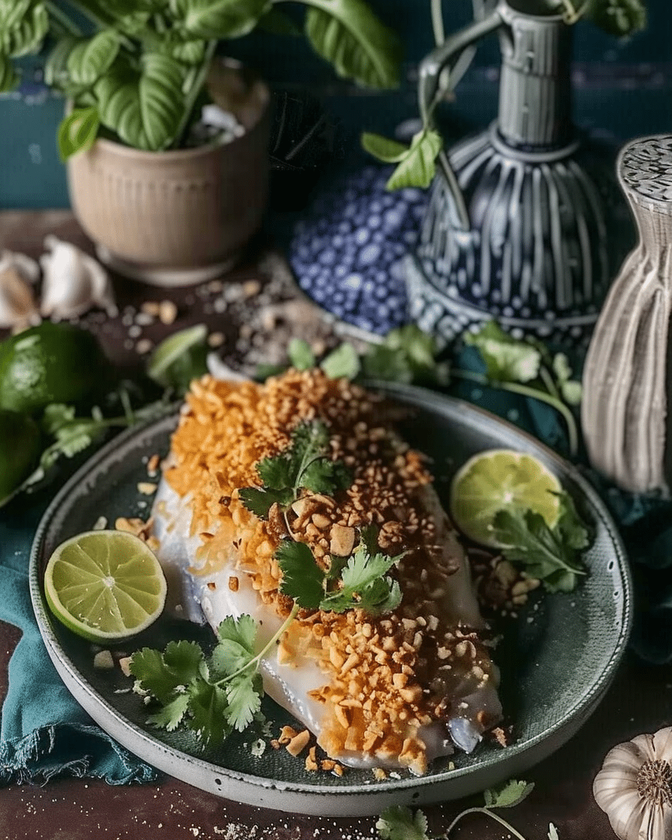 Thai Lime-Garlic Steamed Fish