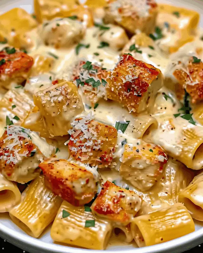 Creamy Garlic Parmesan Chicken Rigatoni
