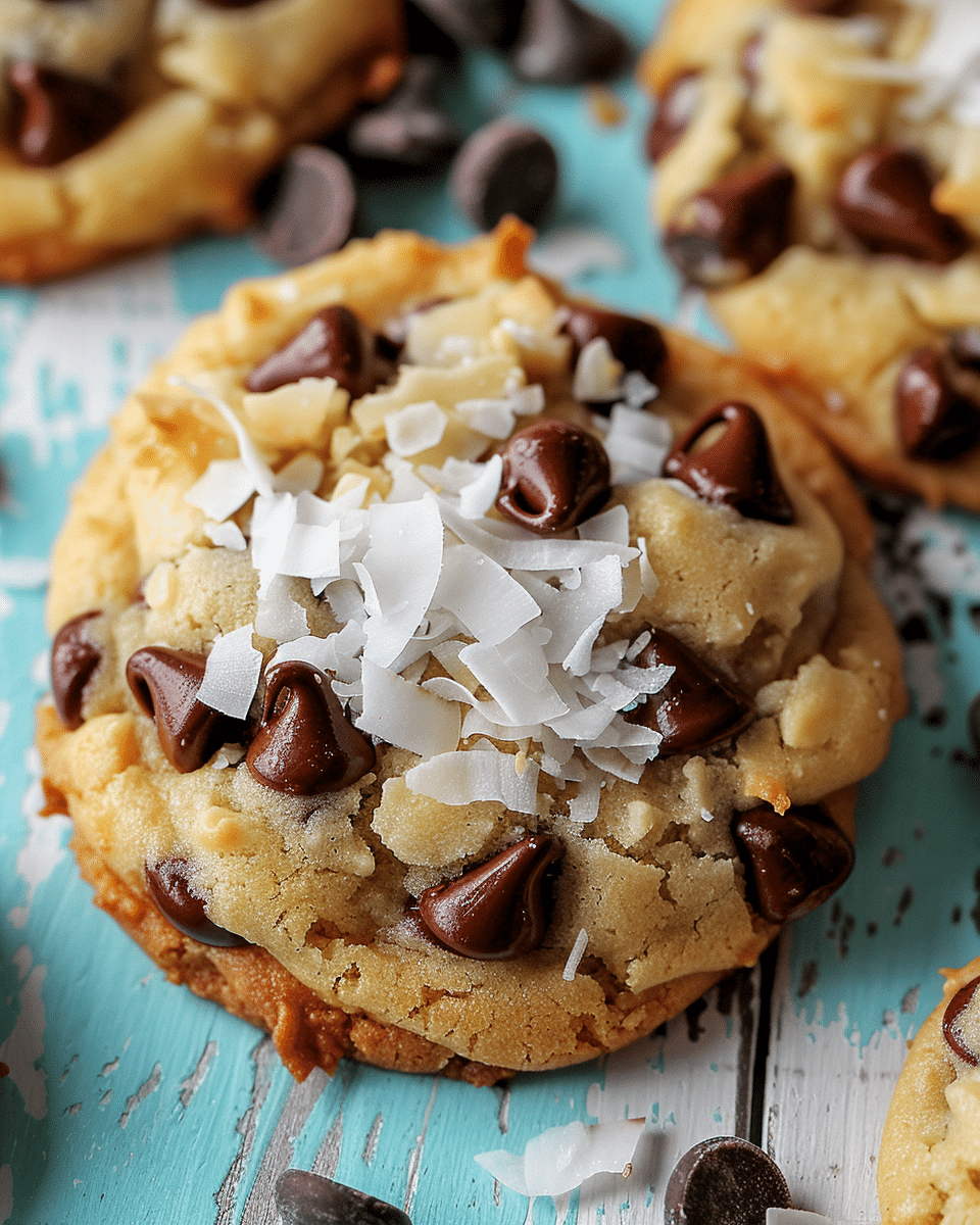 4-Ingredient Coconut Almond Chocolate Chip Cookies: Easy Air Fryer Treat