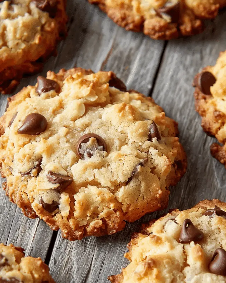 4-Ingredient Coconut Almond Chocolate Chip Cookies: Easy Air Fryer Treat