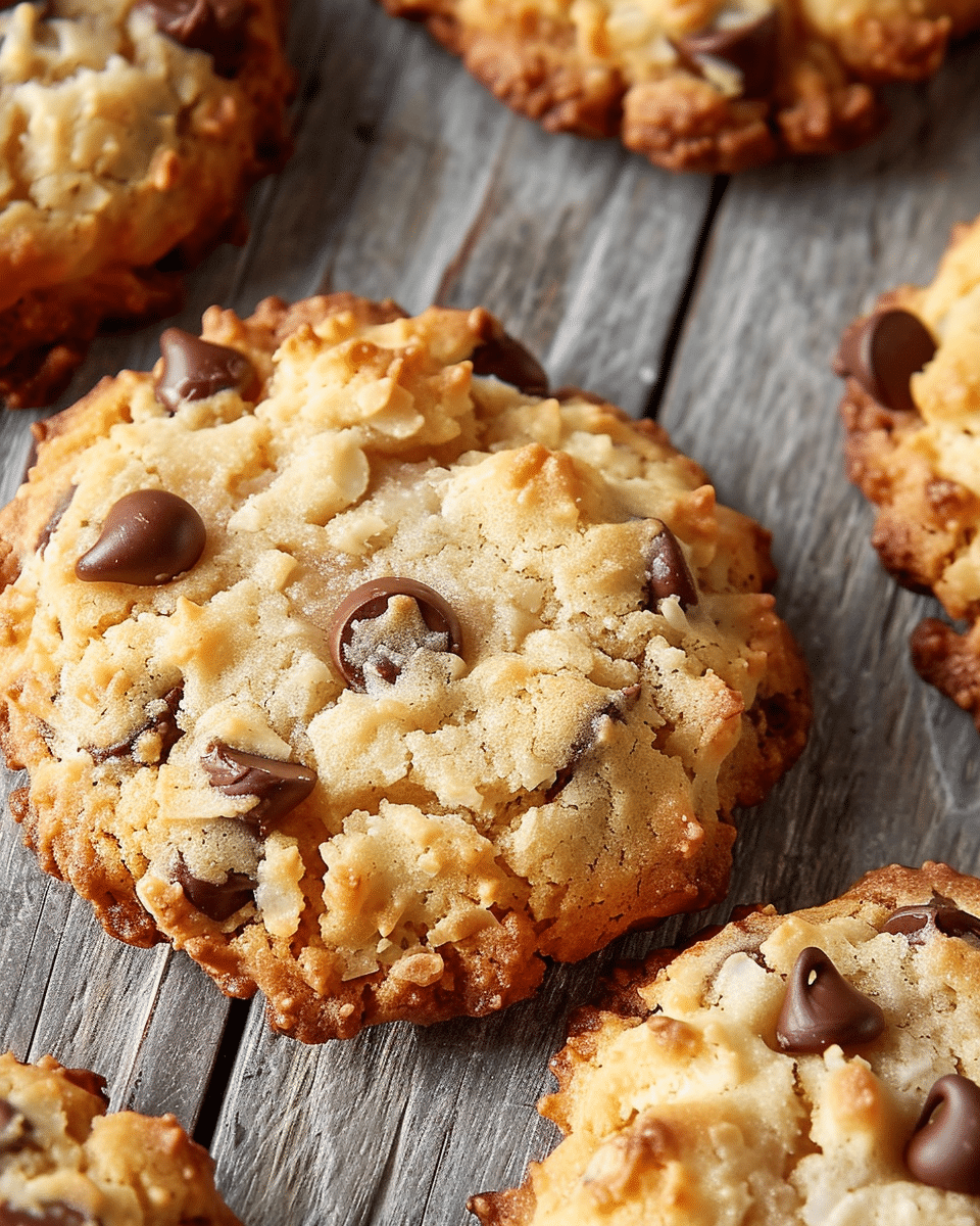 4-Ingredient Coconut Almond Chocolate Chip Cookies: Easy Air Fryer Treat