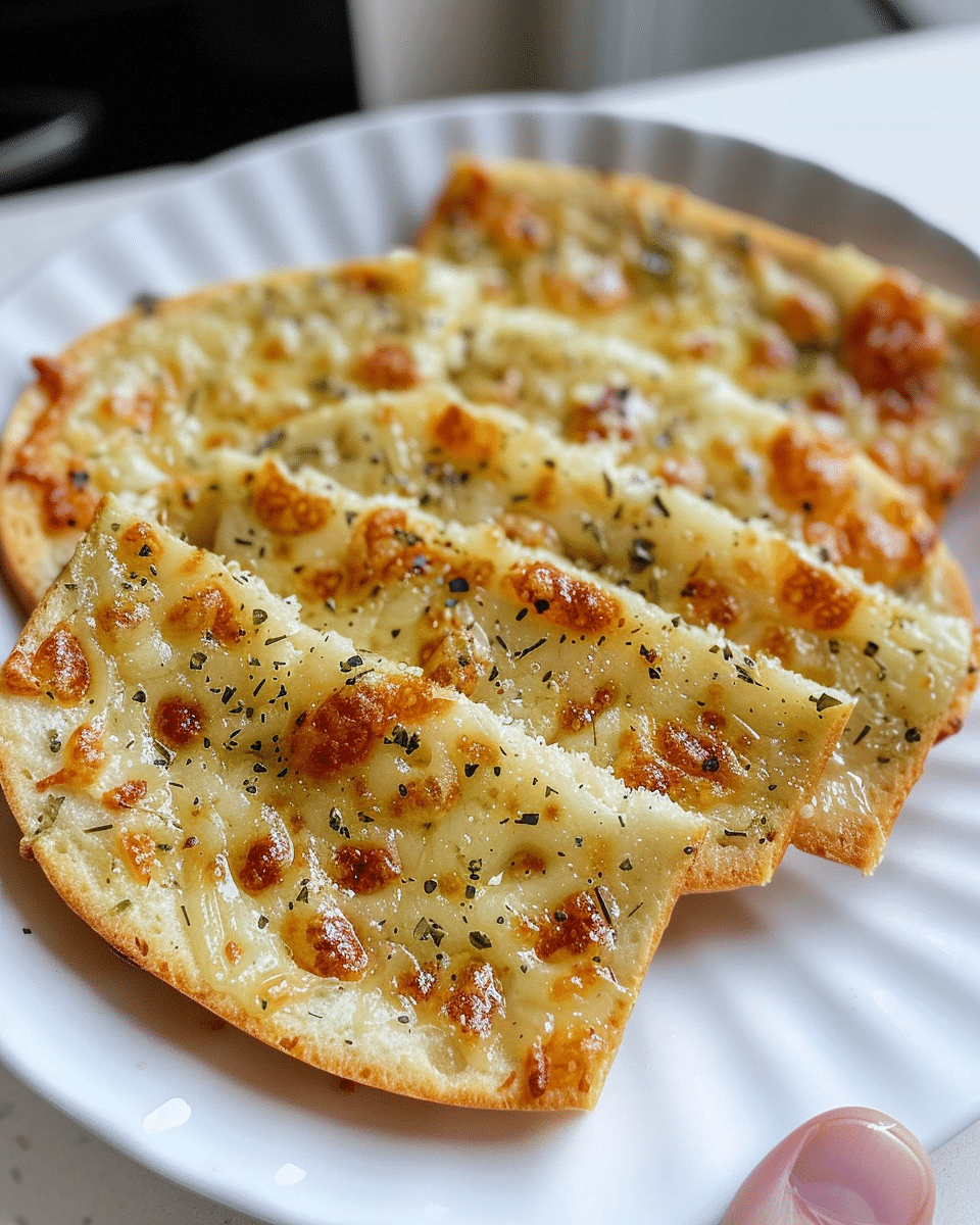 Air Fryer Tortilla Garlic Bread