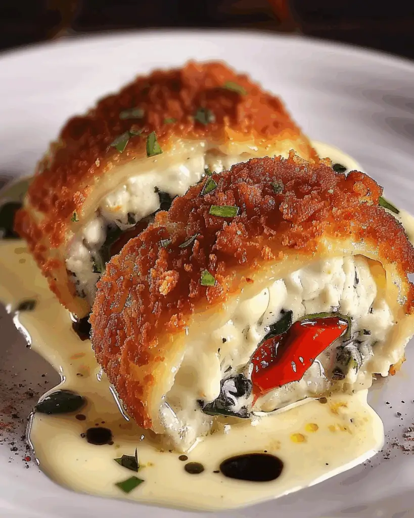 Roasted Red Pepper Spinach Mozzarella Stuffed Chicken