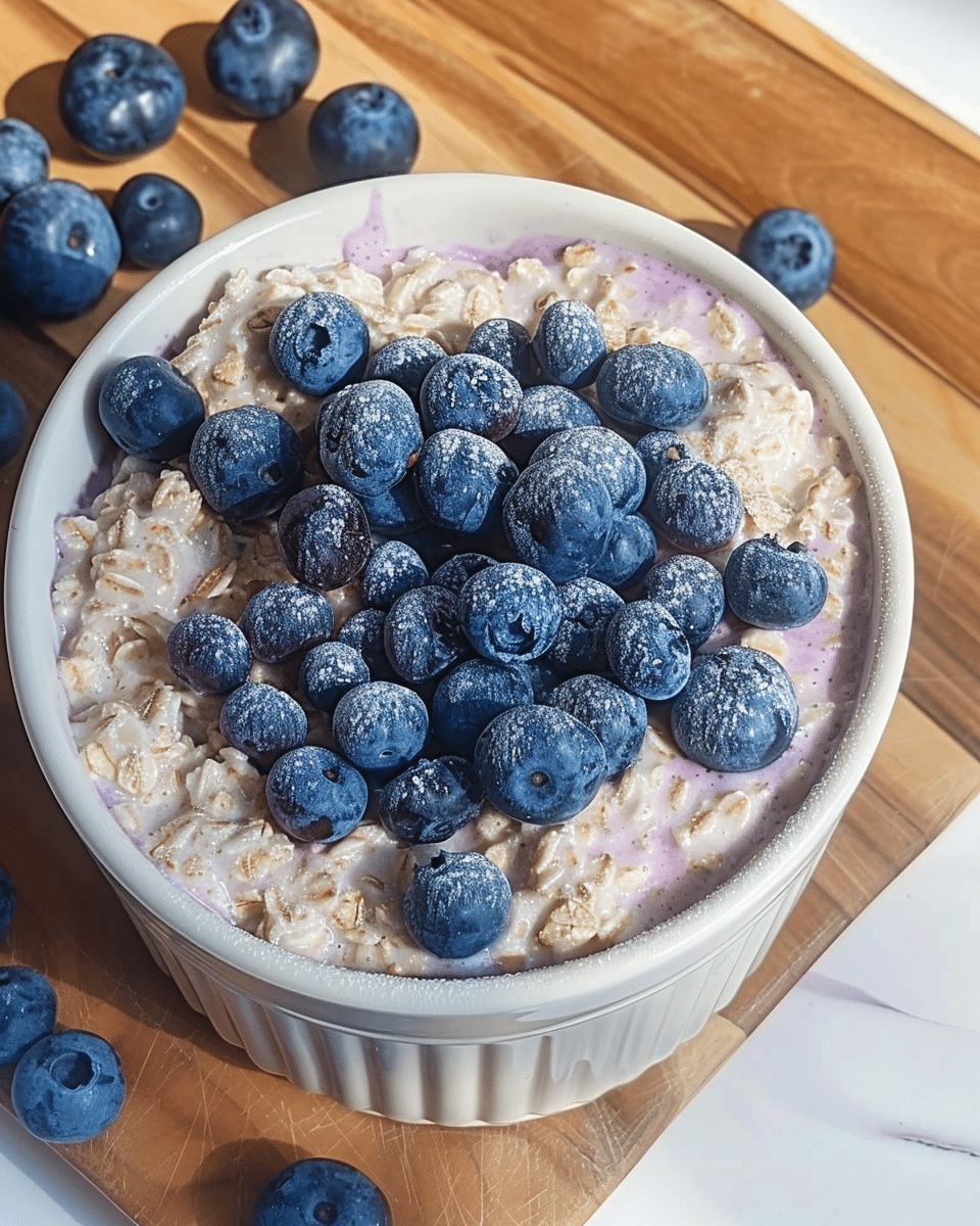 Blueberry Cheesecake Overnight Oats