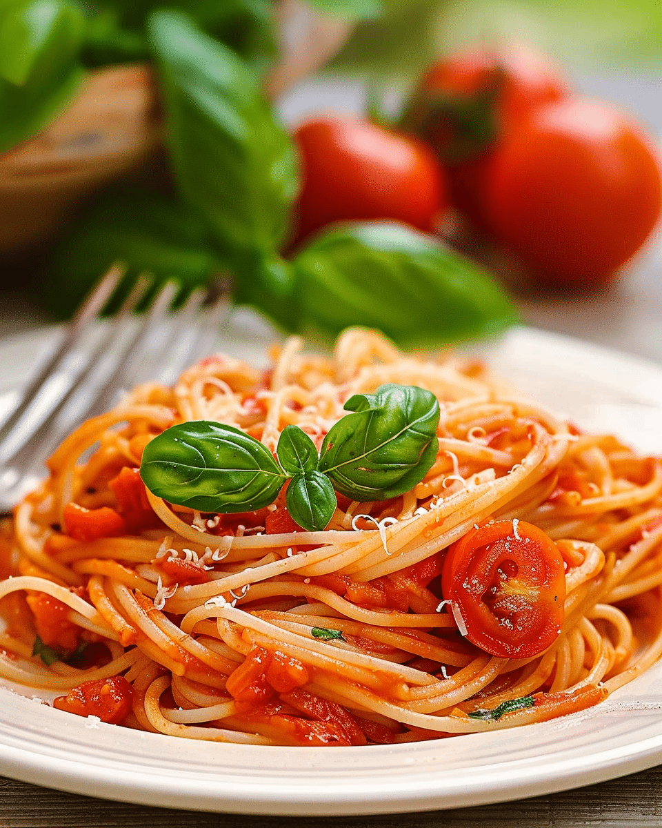 Tomato Basil Spaghetti