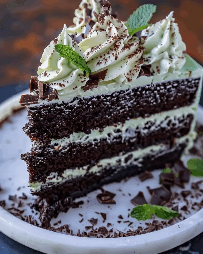 Chocolate Mint Cheesecake Cake