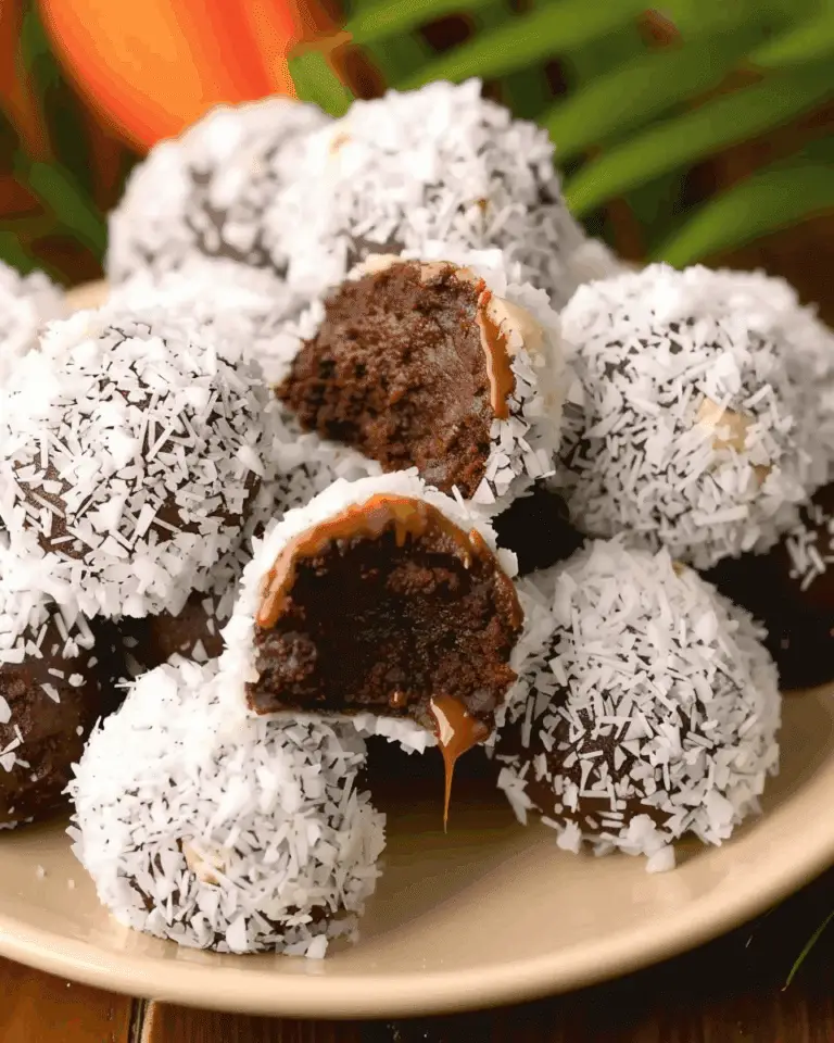 Peanut Butter Snowballs With Caramel Drizzle