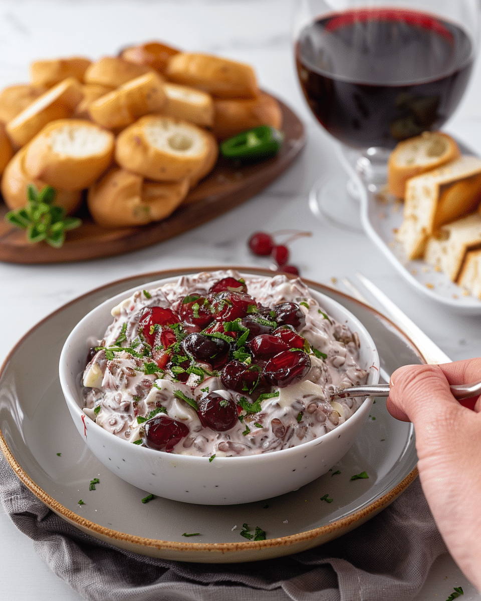 Cranberry Jalapeño Cream Cheese Dip