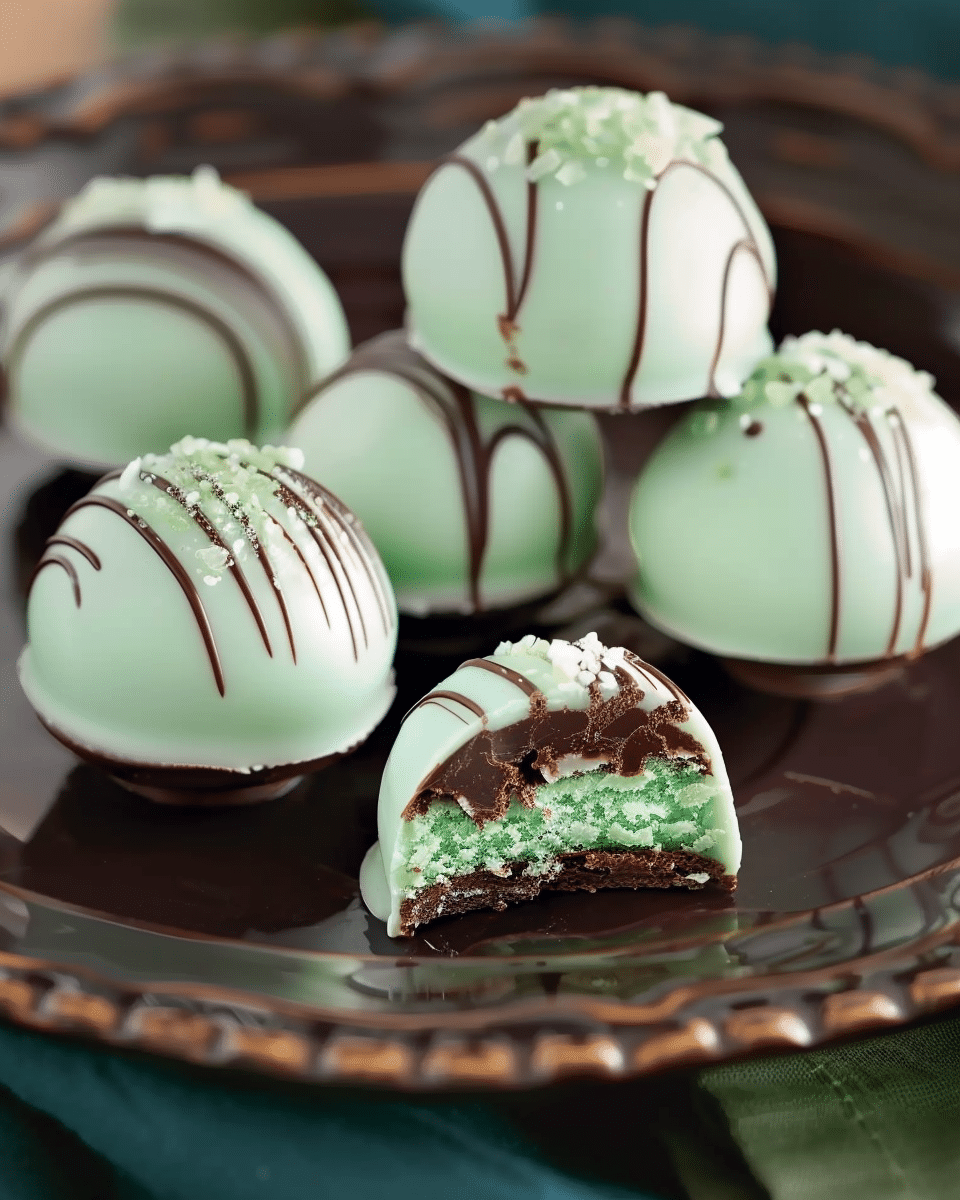 Creamy Andes Mint Chocolate Truffles