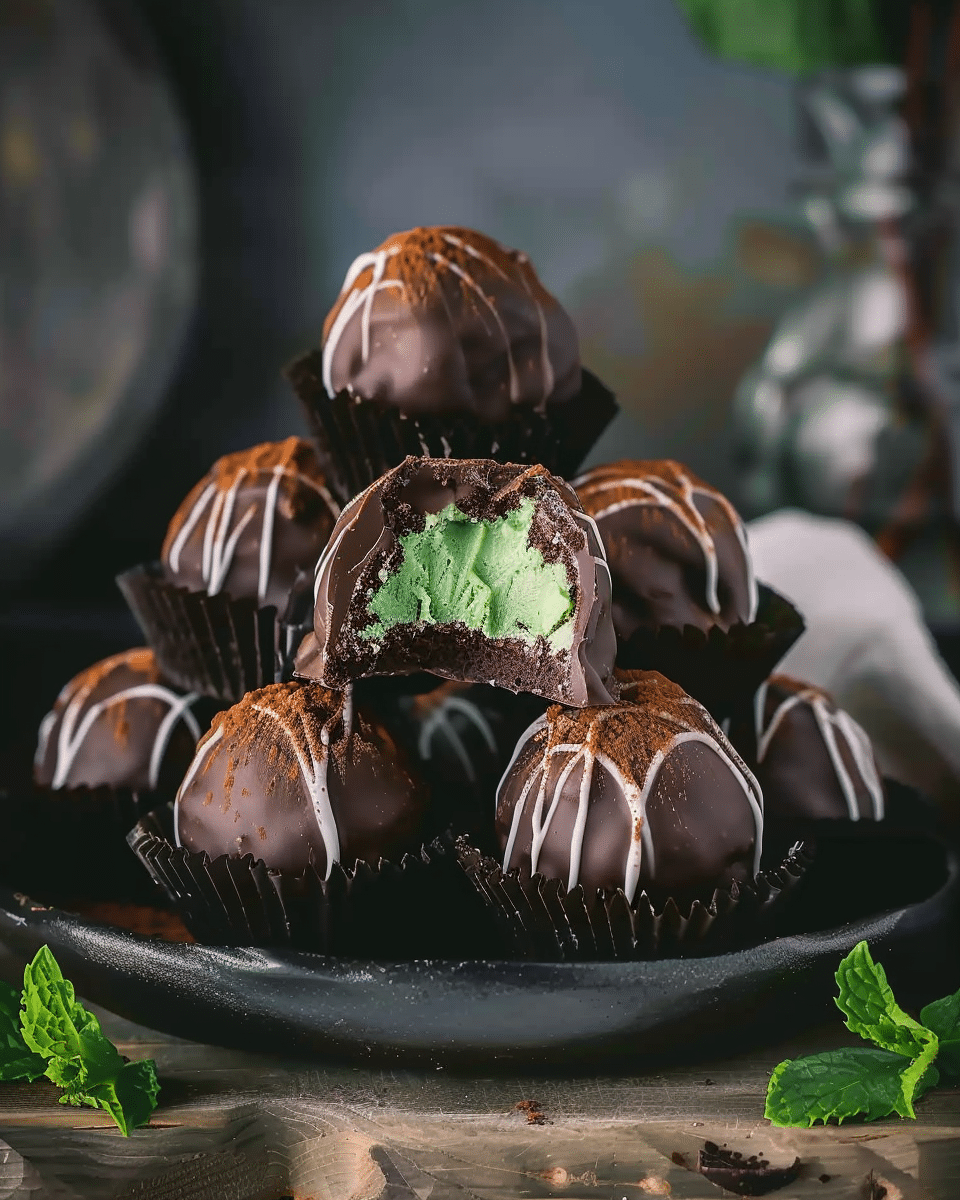 Creamy Andes Mint Chocolate Truffles