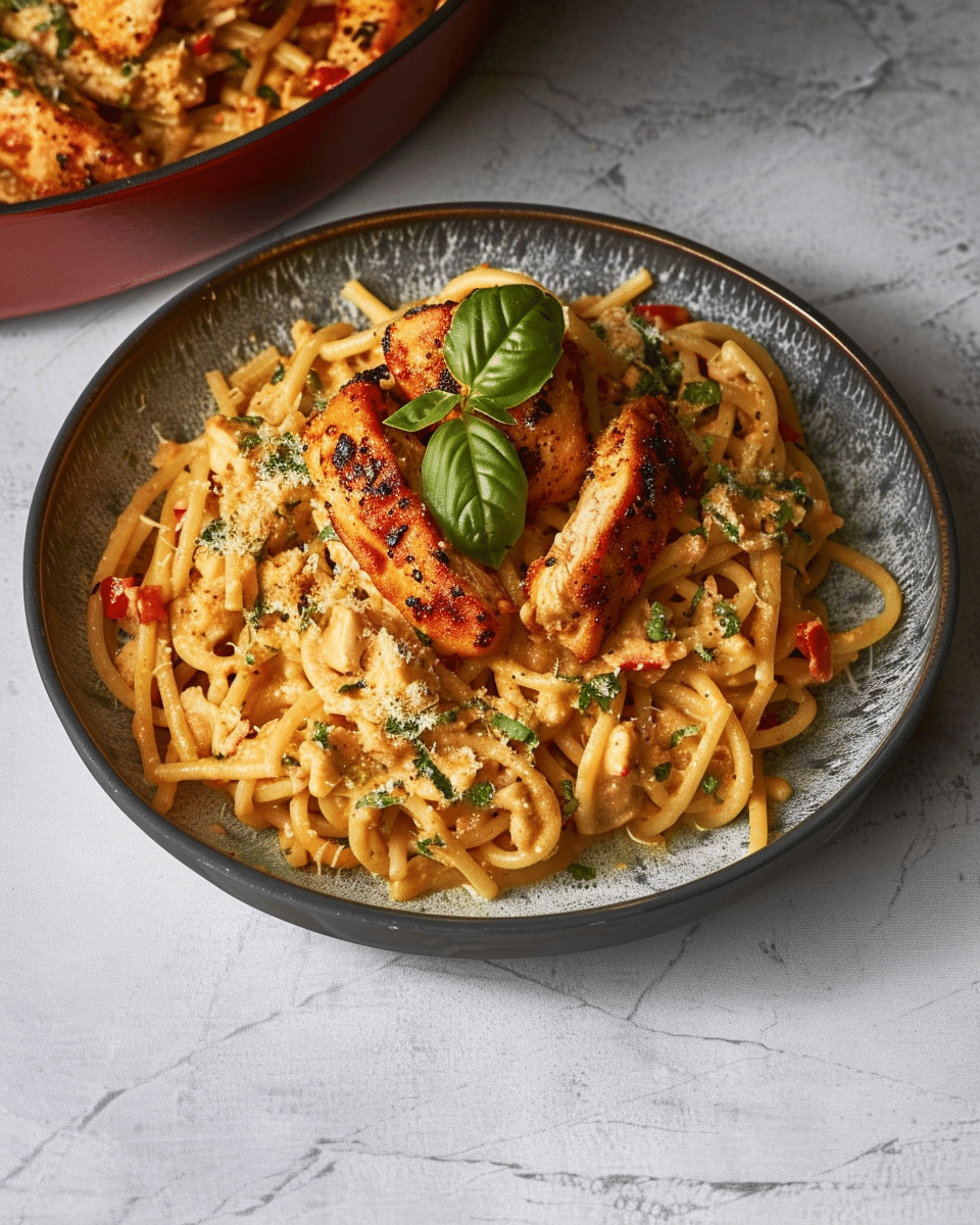 Creamy Chicken Garlic Parmesan Pasta