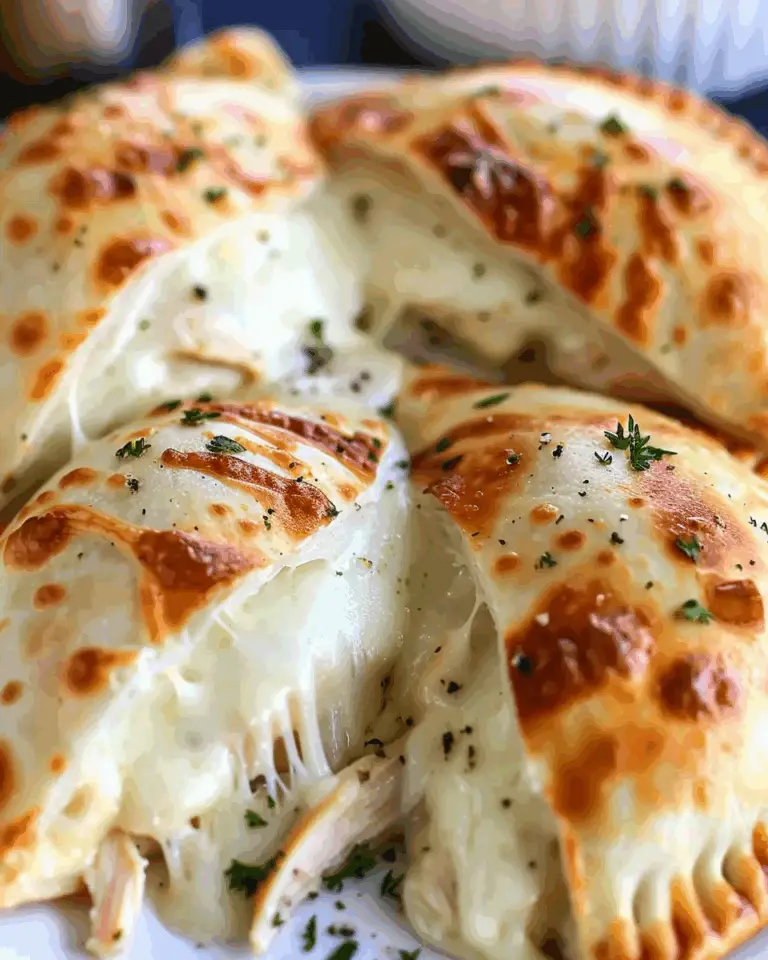 Crispy Chicken And Cheese Alfredo Calzones